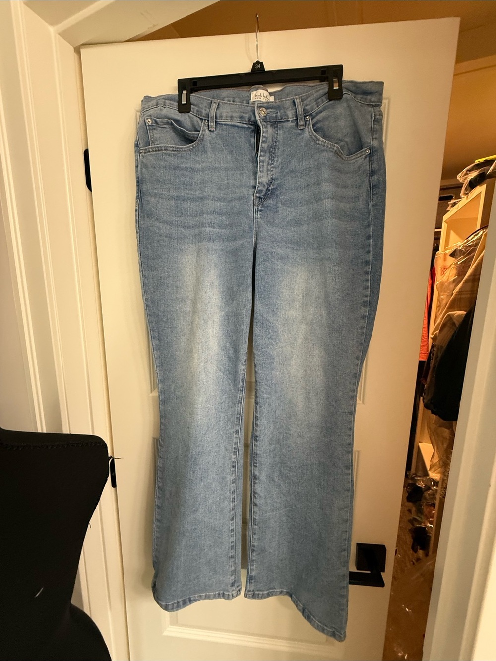 Nicole Miller Light Blue Flare Jeans
